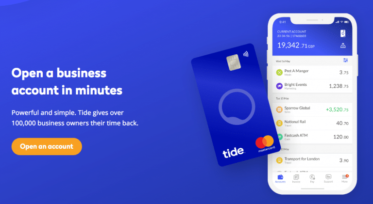 Tide business current account